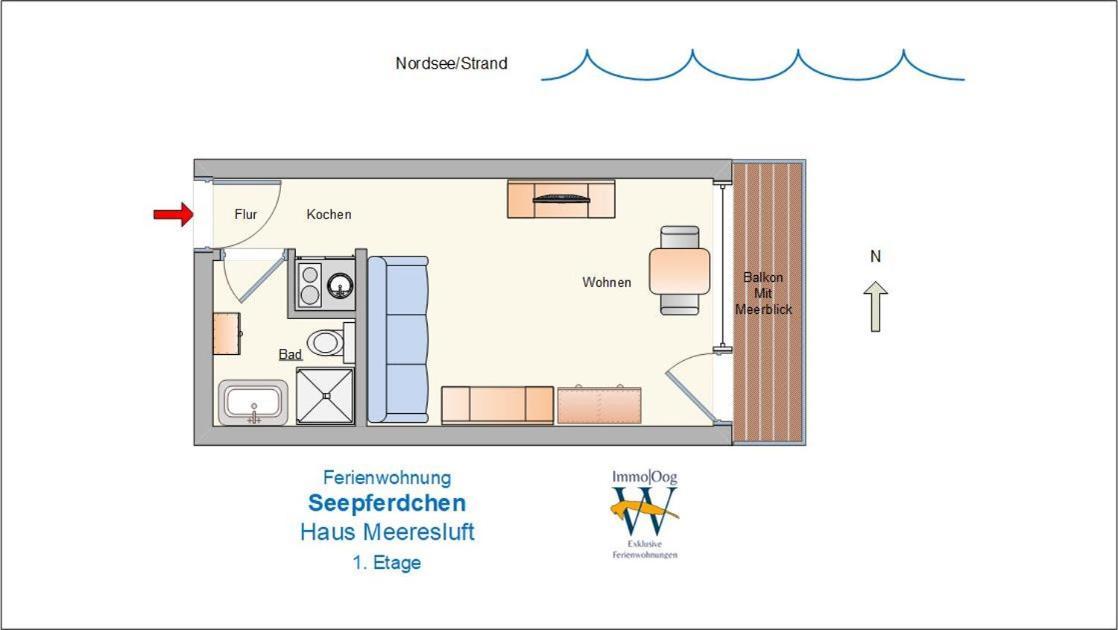 Seepferdchen - Kuscheliges Apartment Mit Meerblick-Balkon 방어로게 외부 사진